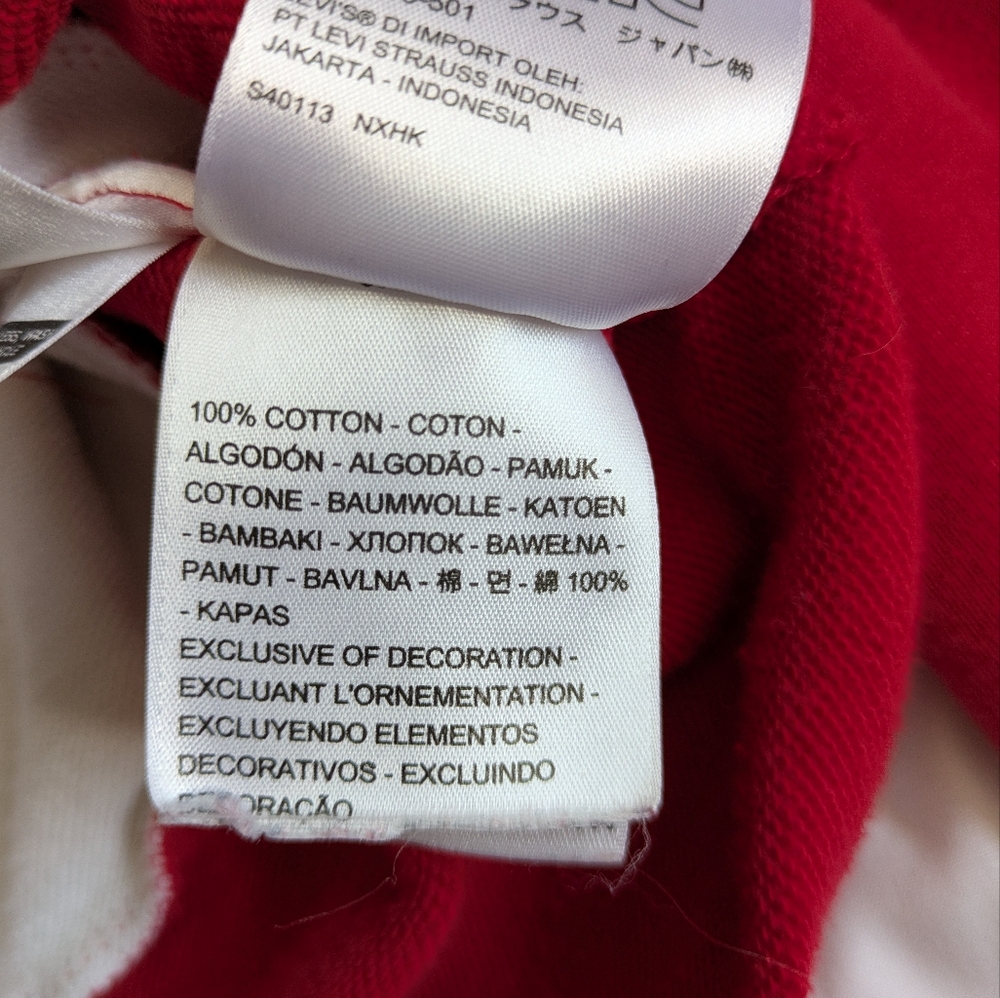 Levi's Women's Red and Blue Colorblock Hoodie - Picture 9 of 9